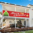 thumbnail image 1 of Steadline Outdoor Christmas Banner - 200x45cm Polyester Holiday Yard Flag with Metal Grommets - Weatherproof Festive Decoration for Fence Balcony and Staircase, 1 of 6