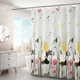 thumbnail image 1 of Steadline PEVA Shower Curtain with Reinforced Grommets and Weighted Hem - Water Resistant Bathroom Liner with Digital Print for Dorm Hotel and Home Use, 1 of 7