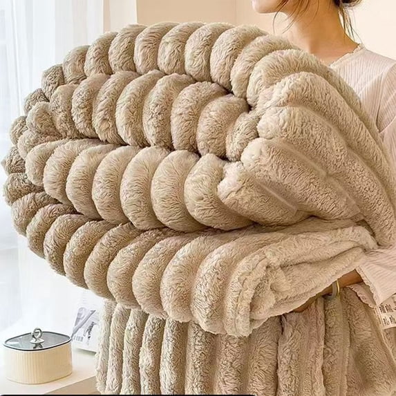 Steadline Premium Double Layer Raschel Blanket - Ultra Soft And Thick Winter Fleece Throw For Bed Sofa And Lounging All Season Comfortable Warmth 180x200cm