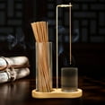 thumbnail image 1 of Steadline Premium Solid Wood Incense Burner with Glass Containers for Aromatherapy and Relaxation Modern 8-Shaped Design with Metal Clip for Secure Stick Placement and Ash Collection, 1 of 6