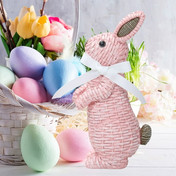 Steadline Resin Rabbit Garden Statue - Handcrafted Outdoor Decor For Yard Patio And Home Decoration Spring Easter Ornament Unique Artisan Craftsmanship Exquisite Details