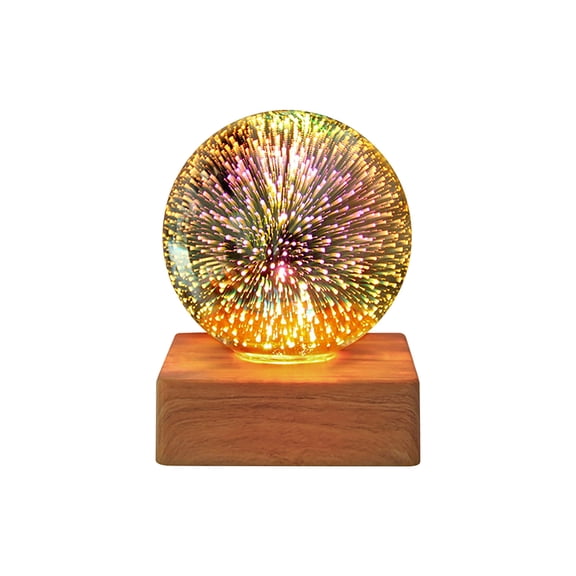 Steadline Romantic USB Glass Table Lamp with Colorful Lights - Valentine's Day Bedside Night Light, Energy Saving Mood Lighting for Bedroom Decor, Wedding Anniversary Gift