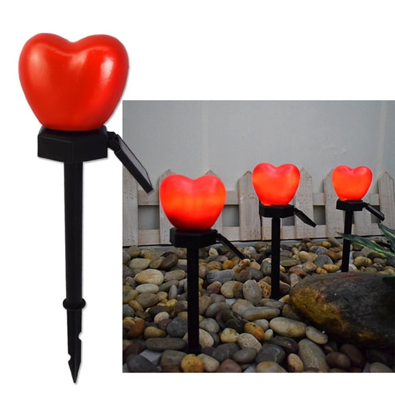 Steadline Solar-Powered Heart-Shaped Outdoor Garden Light with IP65 Waterproof Rating for Valentine's Day Decor - Automatic LED Landscape Lighting for Yard and Patio