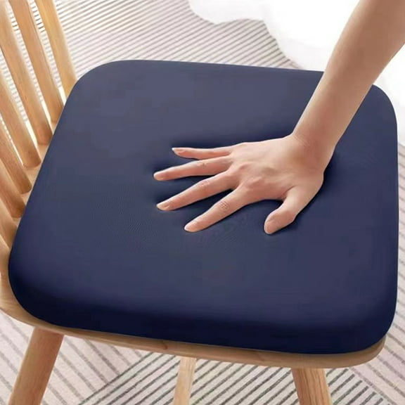 Steadline Square Seat Cushion with Memory Foam and Milk Silk Cover Non-Slip Bottom Removable Washable Cover for Chair Comfort All Season Use Home Office Car Seating