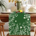 thumbnail image 1 of Steadline St. Patrick's Day Table Runner,183cm Green Clover Pattern Linen Table Cover,Heat Resistant Dining Table Decor,Irish Themed Party Table Setting, 1 of 7