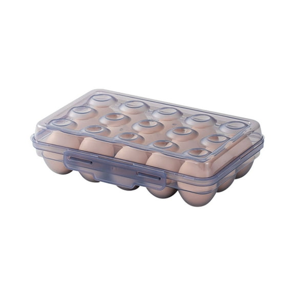 Steadline Stackable Egg Storage Container With Food Grade Plastic - Portable Refrigerator Organizer For Kitchen And Camping Space Saving Design With Secure Lid 30.5x21x6.9 Cm