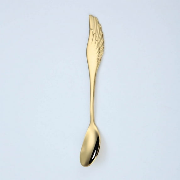 Steadline Stainless Steel Dessert Forks and Coffee Spoons Set - Elegant Pedestal Tableware for Party and Home Use - 12 Piece Flatware Set with Swan Design for Cake Fruit and Dessert Serving