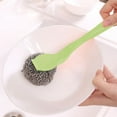 thumbnail image 1 of Steadline Stainless Steel Scouring Pad with Ergonomic Handle - Heavy Duty Kitchen Cleaner for Pots Pans and Cookware, 1 of 8