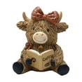 thumbnail image 1 of Steadline Steadline Resin Cow Figurine with Coffee Theme for Home and Office Decorations, Charming Farmhouse Style Decorative Piece for Coffee Lovers and Rustic Interior Design Accents, 1 of 6