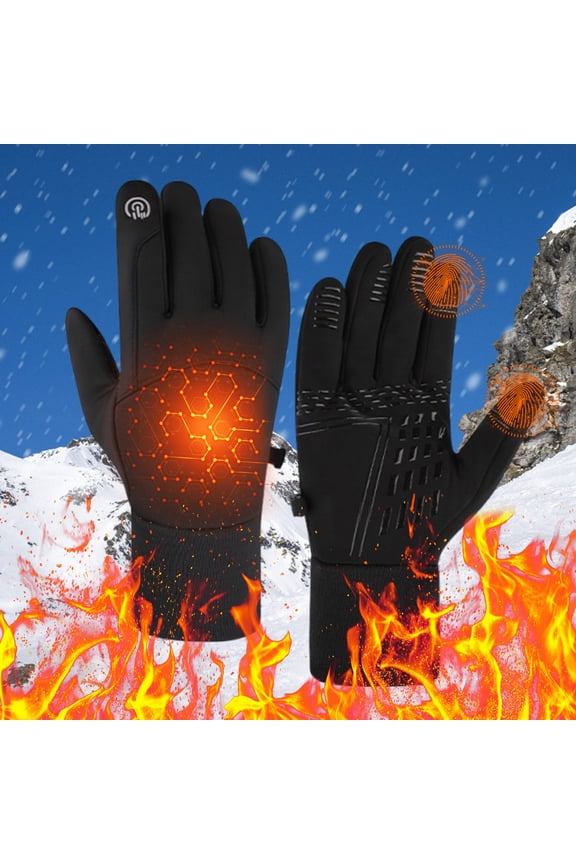Superior Winter Sports Gloves with Windproof Design - Touchscreen Compatible Fingers - Thickened Thermal Lining for Extreme Cold Protection