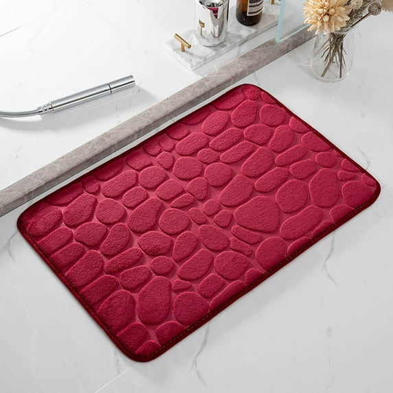 Steadline Textured Memory Foam Bath Mat with Non-Slip Backing - Ultra Soft Absorbent Surface for Shower Areas - Machine Washable Comfortable Design