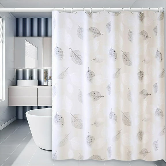 Steadline Thickened Water Resistant Shower Curtain with 12 Hooks Included - Oversized Polyester Bathroom Liner with Quick Dry Feature for Humid Environments