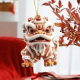 thumbnail image 1 of Steadline Traditional Lion Dance 2D Acrylic Pendant - Red White Chinese Cultural Wall Decor - Flat Hanging Ornament for Home Office - Festival Decoration for Spring Festival Celebration, 1 of 8