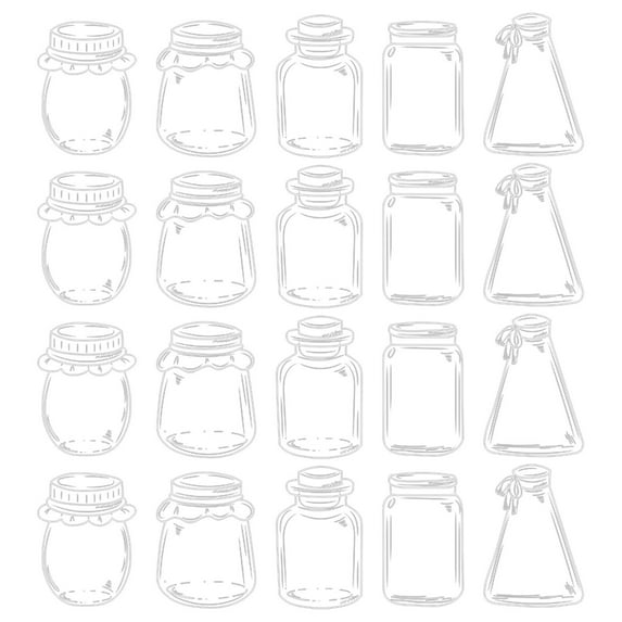 Steadline Transparent Sticker Pack for Craft Projects Glass Bottle Decoration Dried Flower Journal Scrapbooking Supplies Clear Bookmark Adhesive Decorative Elements