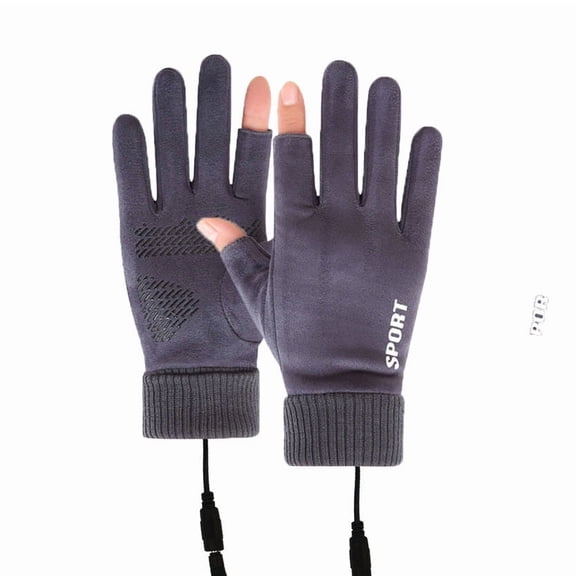 Steadline USB Heated Cycling Gloves - Winter Thermal Riding Gloves with Velvet Lining and Touchscreen Compatibility, Rechargeable Battery Powered Hand Warmers for Outdoor Sports