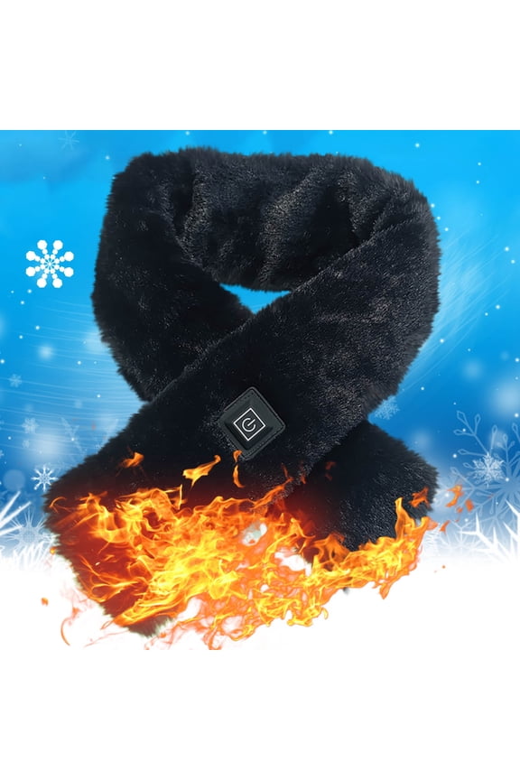 USB Rechargeable Heated Scarf with 3 Temperature Settings - Adjustable Neck Warmer for Indoor Outdoor Use - Portable Design with Quick Heating Technology