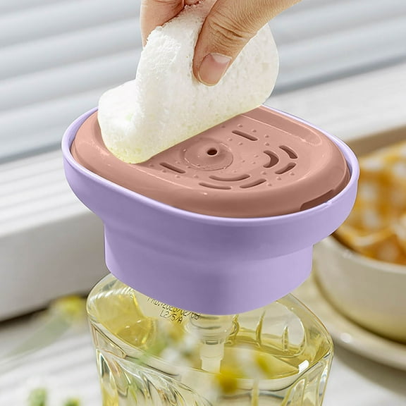 Steadline Universal Liquid Soap Dispenser with Pump for Kitchen and Laundry Detergents Efficient 14-Hole Drainage System for Clean and Hygienic Application on Countertops