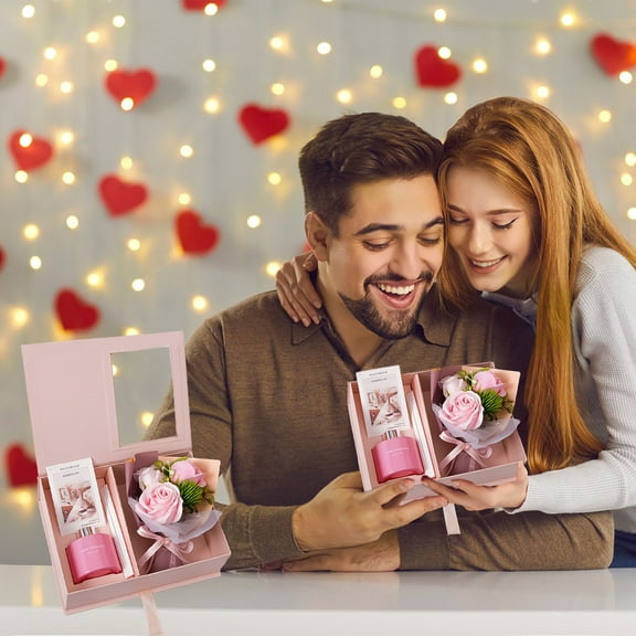Steadline Valentine's Day Aromatherapy Soap Flower Bouquet - Scented Rose Gift Set - Relaxing Spa Present for Women - Luxury Home Decor Centerpiece