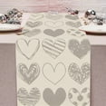 thumbnail image 1 of Steadline Valentine's Day Flax Table Runner - Romantic Heart Pattern Dining Decor - Washable Kitchen Tablecloth for Anniversary Dinner - Festive Home Decoration Gift, 1 of 6