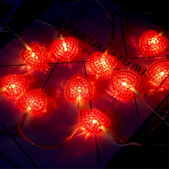 Steadline Valentine's Day Romantic Heart LED String Lights with Warm White Bulbs for Indoor Outdoor Holiday Decorations - Perfect for Wedding Party Christmas and Anniversary Celebrations
