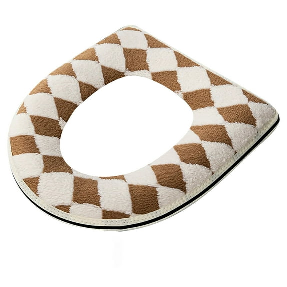 Steadline Washable Knit Toilet Seat Cover - Winter Solid Color Bathroom Mat for Cold Weather, Soft Cushioned Lid Protector with Anti-Slip Backing, Hygienic Home Essentials for Modern Decor