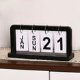 thumbnail image 1 of Steadline Wooden Flip Calendar,Desktop Day Planner for Home and Office,Minimalist Decor for Desk,Shelf and Countertop,Reusable Date Display with Clear Numbering(Black), 1 of 8