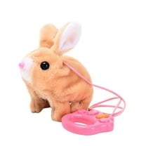 SteadlineInteractive Realistic Plush Bunny Toy with Moving Ears and Sound Effects for Youngsters Easter Gift and Imitation Pet Companion with Jumping Twitching Actions