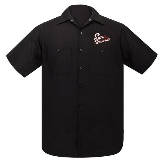 Steady Clothing Men's Sun Records Night Hop Work Shirt Black S
