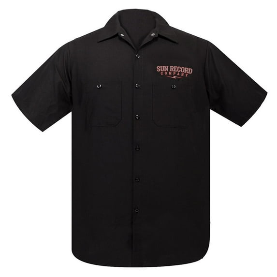 Steady Clothing Men's Sun Records That Rockabilly Sound Work Shirt Black S