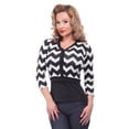 thumbnail image 1 of Steady Clothing Women's Chevron V-Neck Cardigan Ivory XL, 1 of 3