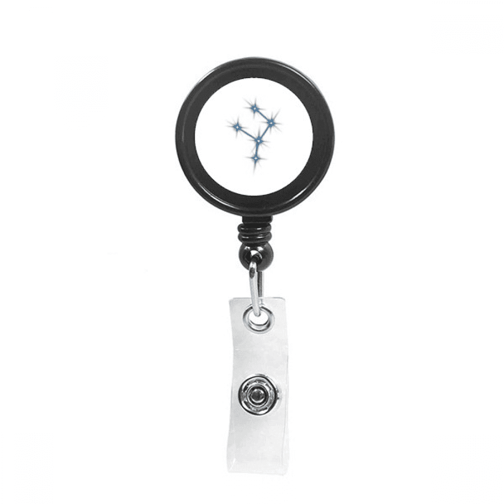 Steady Connotation Beautiful Lucky Stars Retractable Keychain Badge Holder ID Badge