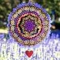 thumbnail image 1 of Steady Doggie | Wind Spinner Mandala Purplerain 12 Inches 3D Stainless Steel, 1 of 8