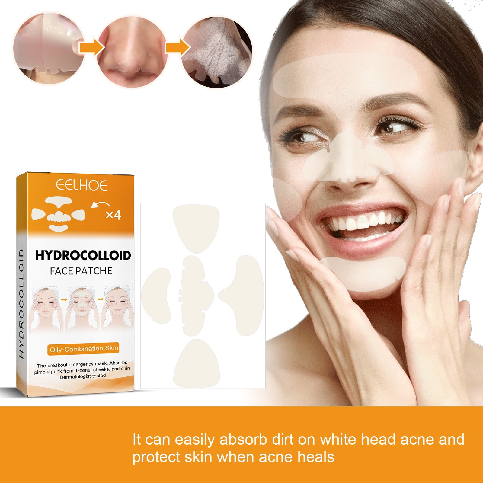 Steady Hydrocolloid Acne Face Mask Large Pimple Patches For Zit