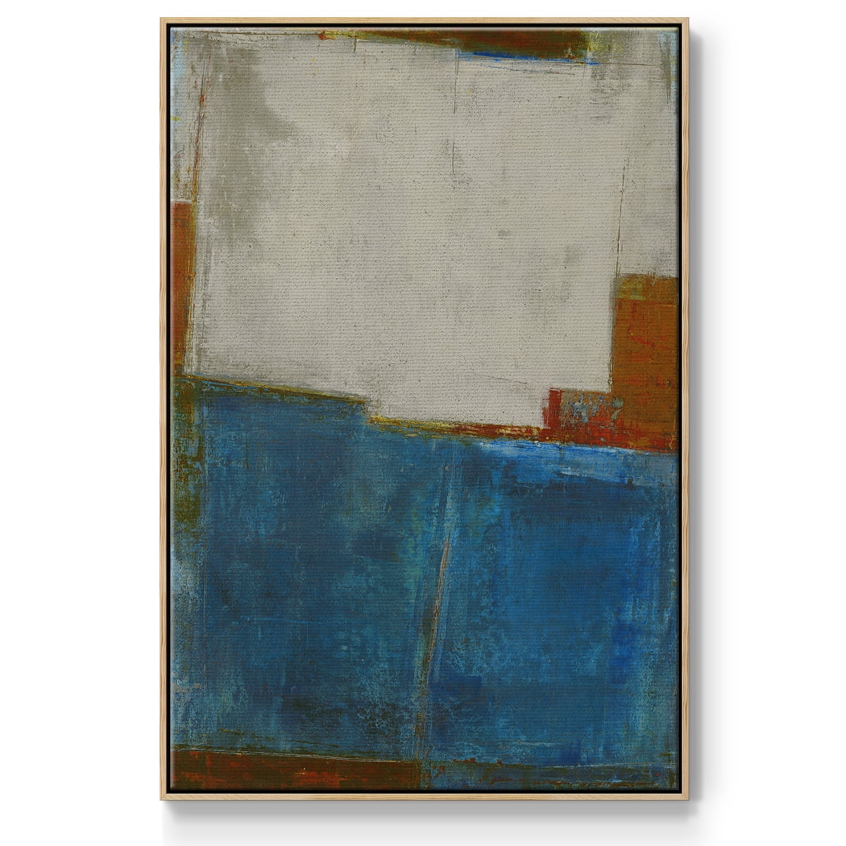 Steady Moves Framed Premium Gallery Wrapped Canvas - Ready to Hang - 27 x 41 - Natural Wood Floating Frame