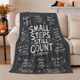 thumbnail image 1 of Steady Steps Count Quote with White Doodles, Uplifting Graphic Style for Mindfulness Fans, Progress Message and Graduation Gift, Cozy Flannel Blanket for Dorm and Study Room, Peaceful Home Decor, 1 of 9