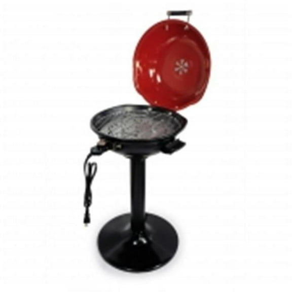 SteadyChef 15'' 1600W Electric Barbecue Grill with Air Vents and Wheels