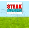thumbnail image 1 of Steak Burgers (18" x 24") Yard Sign, Includes Metal Step Stake, 1 of 6