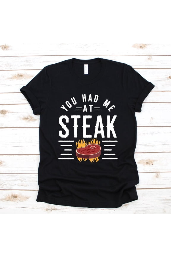 Steak Funny BBQ Barbecue Meat Grilling Foodie Graphic Novelty T Shirt,for unisex up to size 5XL