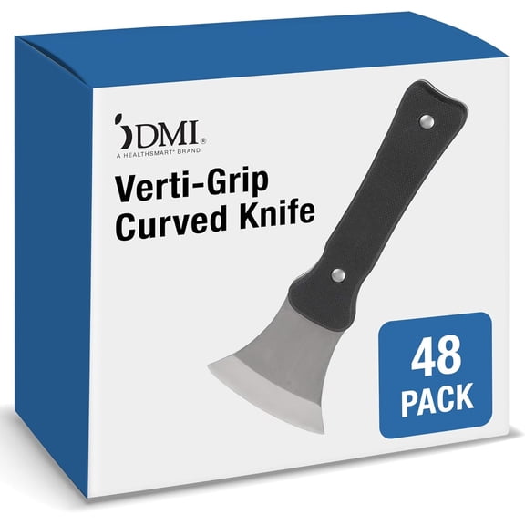 Steak Knife, Rocker Curved Verti Grip Kitchen and Dinner Knife for Ease of Chopping or Limited Hand Strength, Dishwasher Safe, Stainless Steel Blade