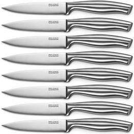 Piece Stainless Steel Knife Set in White Champagne Gold By Drew