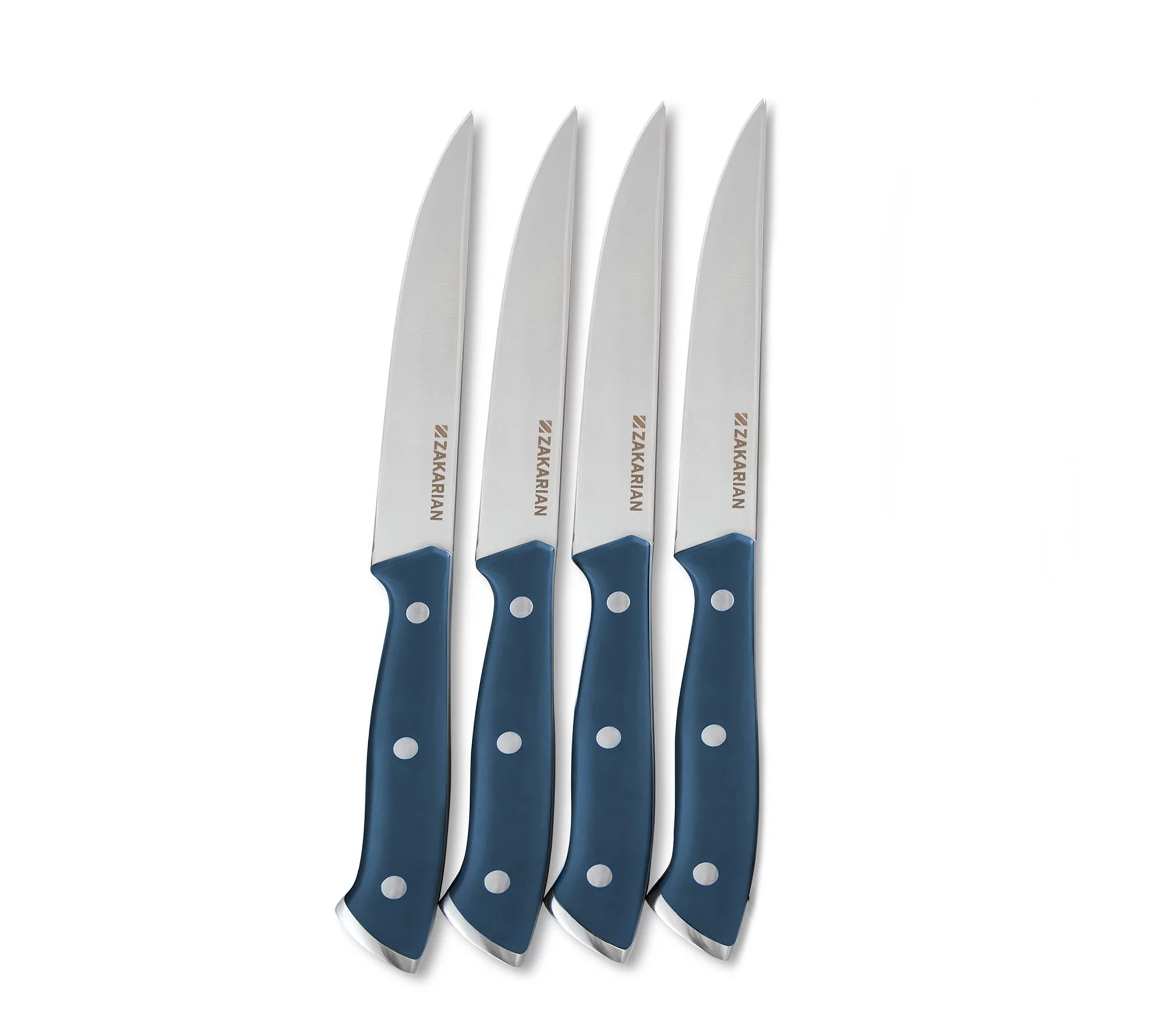 Steak Knives by Zakarian, German Steel Construction, NonSerrated, Set