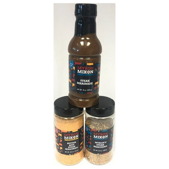 Steak Lovers Trio - Butter Bite Steak Seasoning, Myron's Steak Seasoning and Steak Marinade
