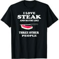 thumbnail image 1 of Steak Meat Filet Steak T Shirt Sirloin Steak Lover Gift IdeaMen and women, Black T-shirt, size: Extra large, 1 of 4