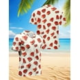 thumbnail image 1 of Steak Pattern Hawaiian Shirt for Men, Vintage Style, Button Down Summer Beach Short Sleeve, S-5XL, 1 of 4