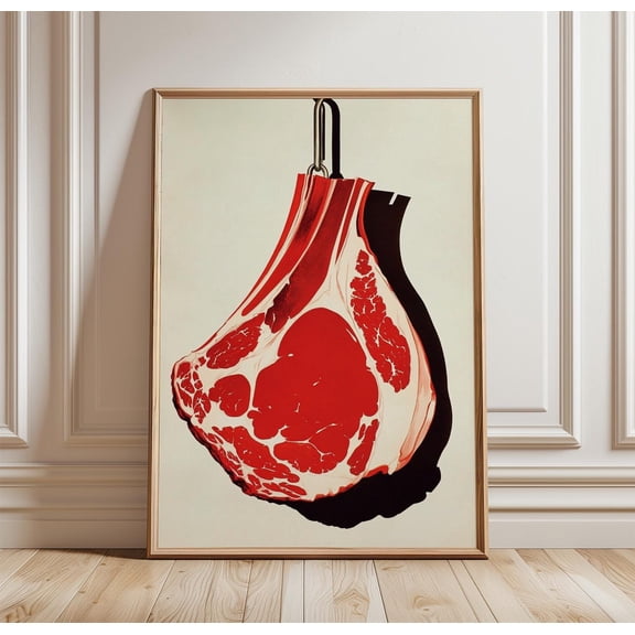 Steak Poster Butcher Shop Wall Art Kitchen Food Print