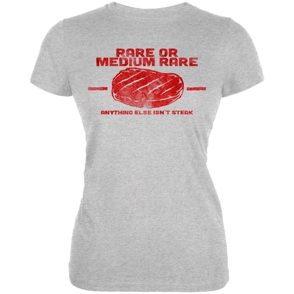 Steak Rare of Medium Rare Juniors Soft T Shirt Heather 2XL