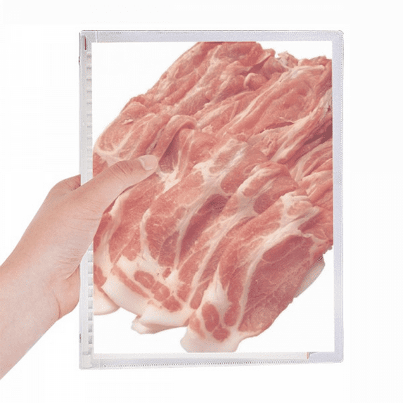 Steak Roll Raw Meat Food Texture Notebook Loose Diary Refillable Journal Stationery