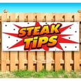 thumbnail image 1 of Steak Tips 13 oz Vinyl Banner With Metal Grommets, 1 of 4