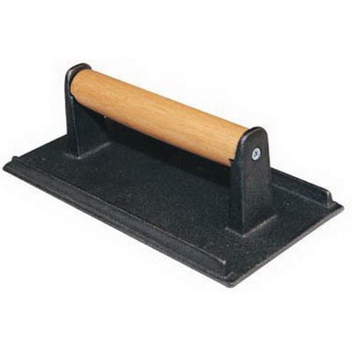 Winco - SWA-9 - 5 in x 9 in Cast Iron Grill Press