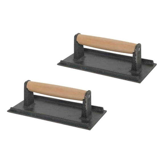 Steak Weight, Cast Iron 5'' x 9'', Rectangular Grill Press (2 PC)